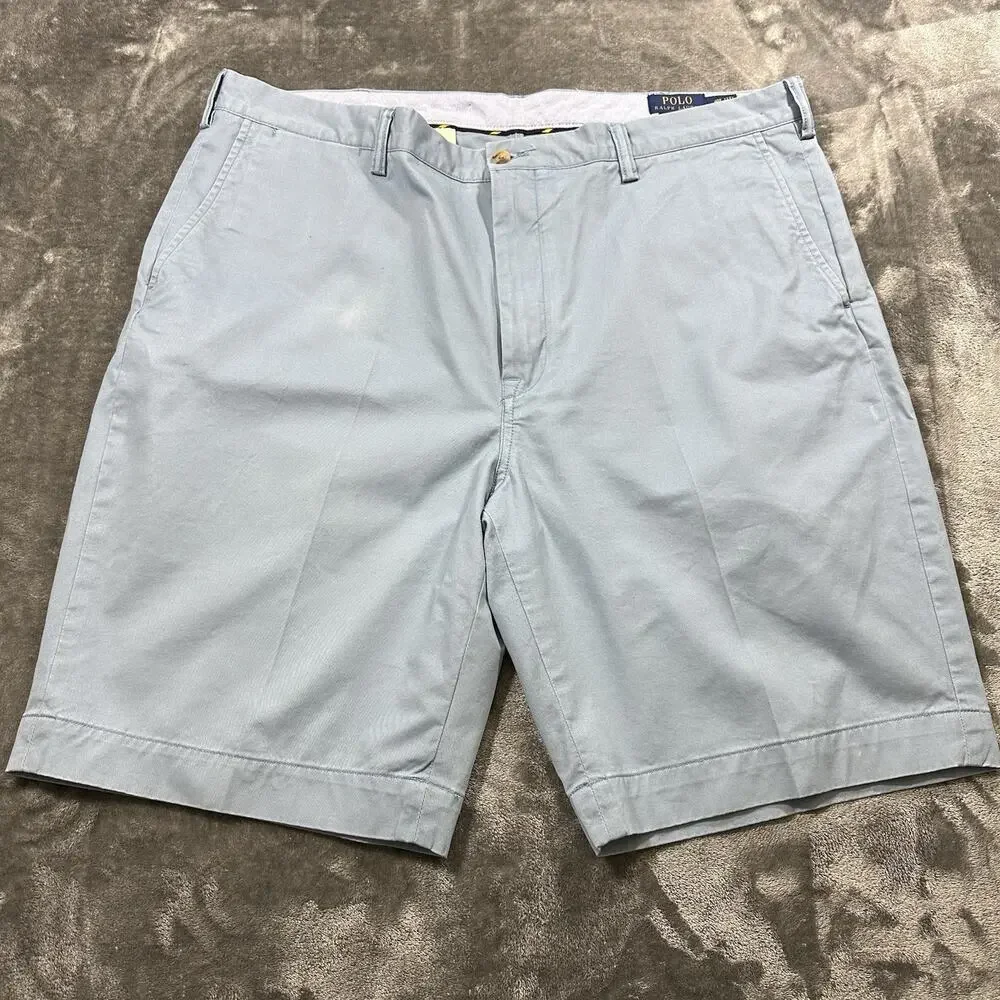 Polo Ralph Lauren Shorts Mens 40L Blue Stretch Classic‎ Fit Chinos Preppy Golf